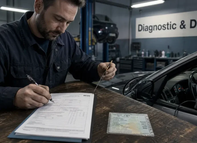 Autoplus service : diagnostic et devis en garage automobile avec outil OBD