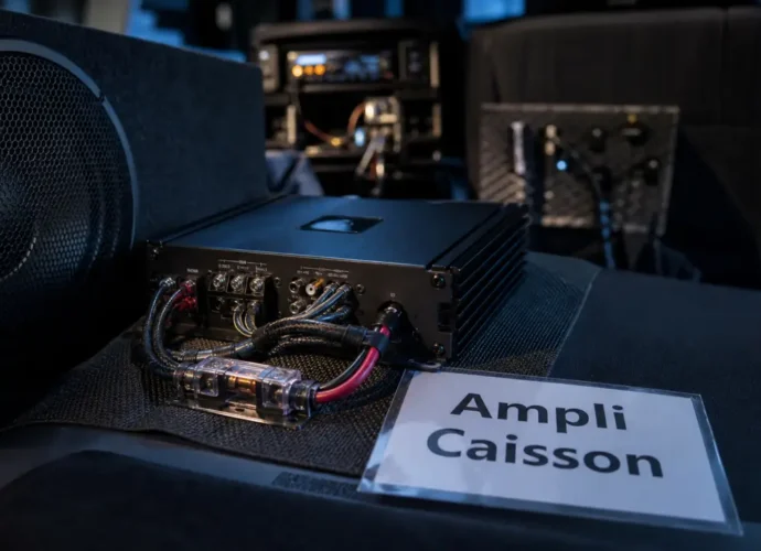 Ampli pour caisson de basse voiture classe D RMS dans le coffre