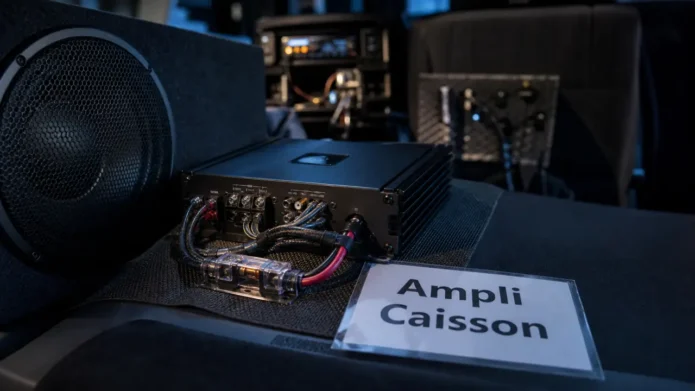 Ampli pour caisson de basse voiture classe D RMS dans le coffre