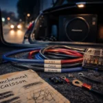 Branchement caisson de basse voiture : fusible 30 cm et RCA sans parasite