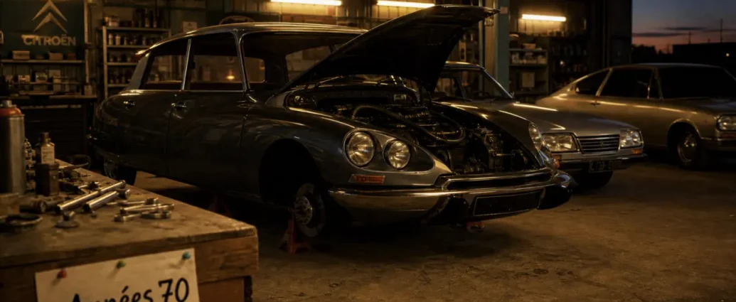 Citroën année 70 : DS, GS et SM au garage de collection