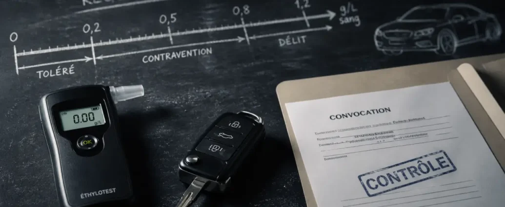 Conduite sans permis avec alcoolémie positive : contrôle 0,5 g/l à 0,8 g/l