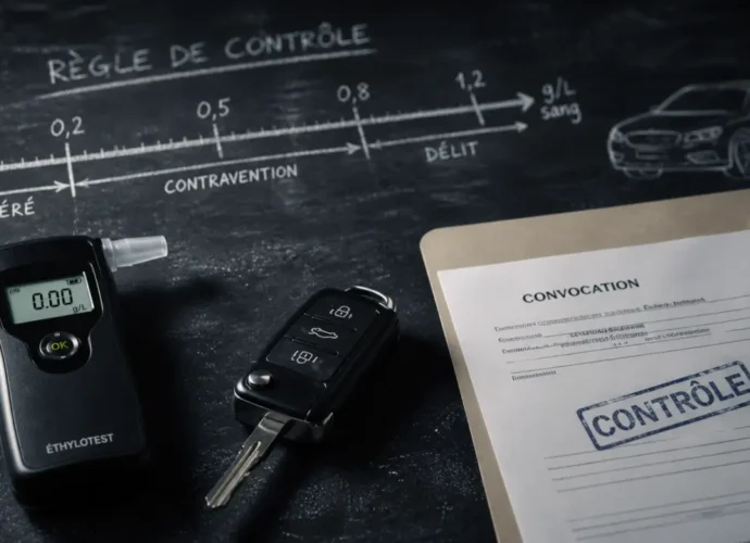 Conduite sans permis avec alcoolémie positive : contrôle 0,5 g/l à 0,8 g/l