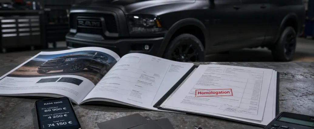 Dodge RAM prix : homologation et frais à vérifier