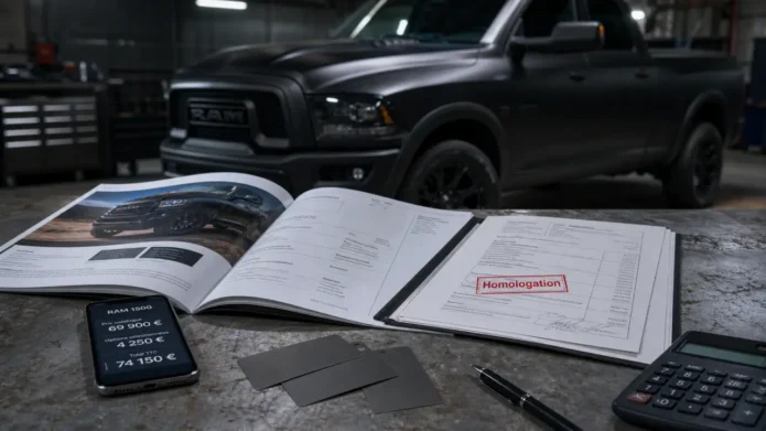 Dodge RAM prix : homologation et frais à vérifier