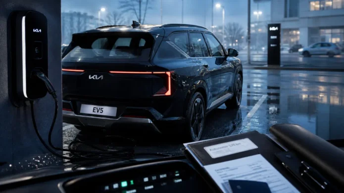 Kia EV 5 prix : autonomie 530 km WLTP et pompe à chaleur 1 550 €