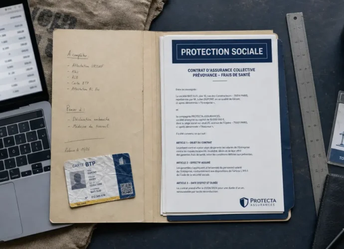 prodigeo assurances BTP : santé, prévoyance et épargne, documents et contrat