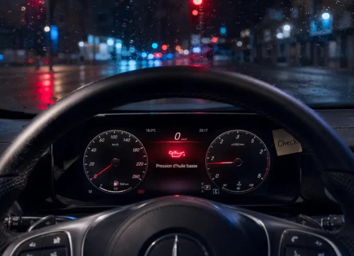 Signification des voyants tableau de bord Mercedes : voyant rouge pression d’huile