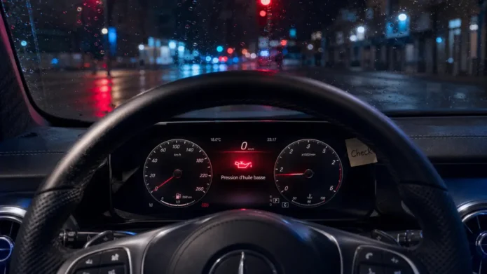 Signification des voyants tableau de bord Mercedes : voyant rouge pression d’huile