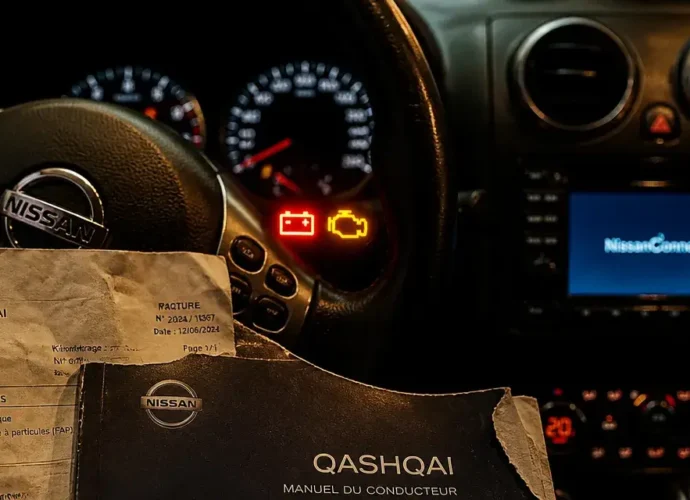 Signification voyant tableau de bord Nissan Qashqai : voyants rouge et orange