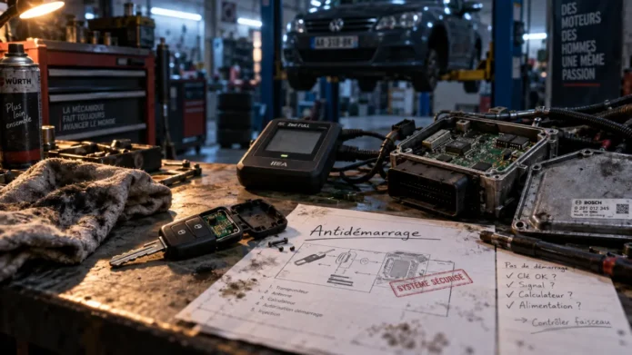 systeme anti demarrage voiture : clés et boîtier à contrôler avant remplacement