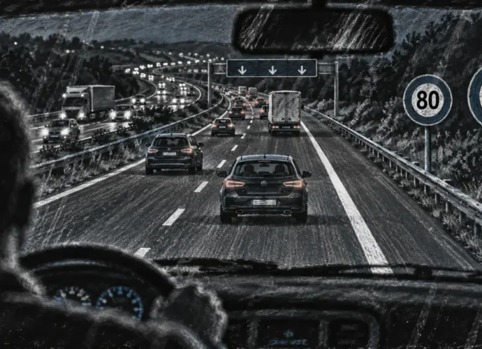 Vitesse minimum sur autoroute à droite, 35 € en cas de gêne