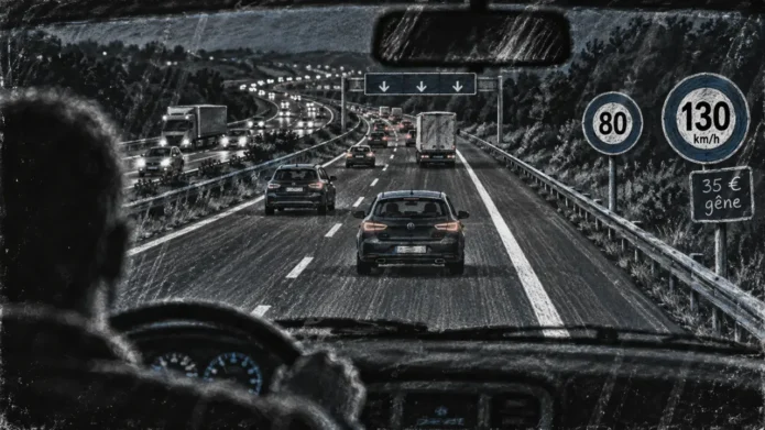 Vitesse minimum sur autoroute à droite, 35 € en cas de gêne
