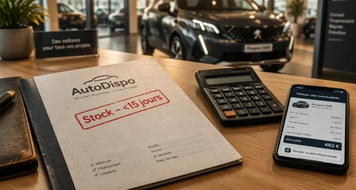 AutoDispo livre sous 15 jours, garantie et reprise, paiement mensuel