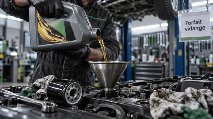Feu vert forfait vidange 59 € : vidange moteur en atelier