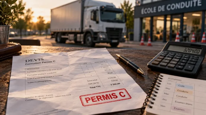 Tarif permis c forfait 1 900 € : budget et devis pour le permis C